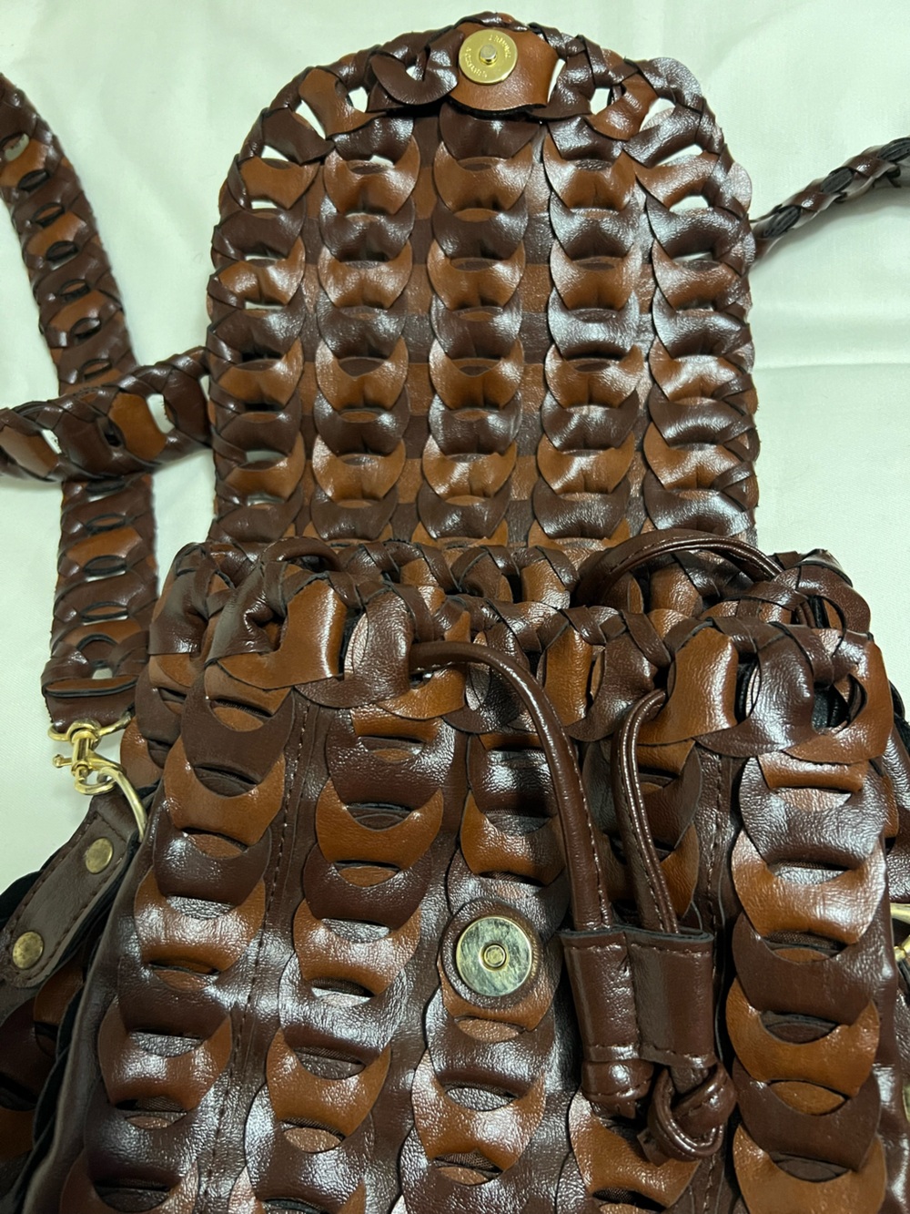 Unbranded Vegan Leather Braided Backpack - Picture 12 of 12